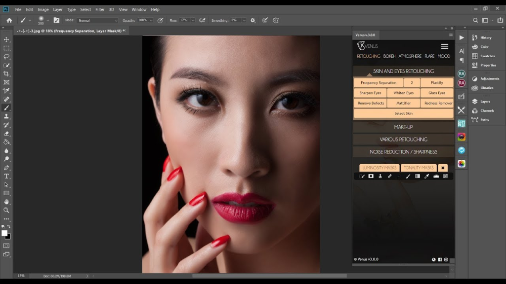 Venus Retouch Panel 3.0.0 for Adobe Photoshop Free Download
